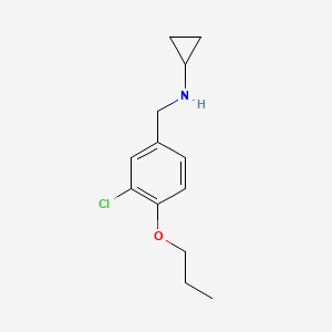 molecular formula C13H18ClNO B1185763 N-(3-chloro-4-propoxybenzyl)cyclopropanamine 