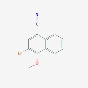 molecular formula C12H8BrNO B11857751 3-Bromo-4-methoxy-1-naphthonitrile 