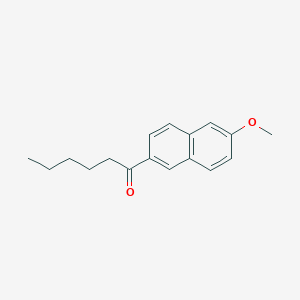molecular formula C17H20O2 B11857828 1-(6-Methoxynaphthalen-2-YL)hexan-1-one 