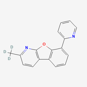 molecular formula C17H12N2O B11857853 Benzofuro[2,3-b]pyridine, 2-(methyl-d3)-8-(2-pyridinyl)- 