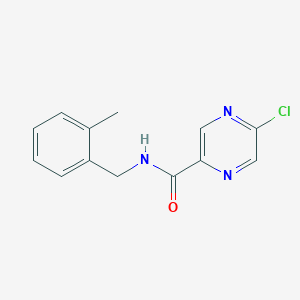 molecular formula C13H12ClN3O B11857940 5-Chloro-N-(2-methylbenzyl)pyrazine-2-carboxamide 
