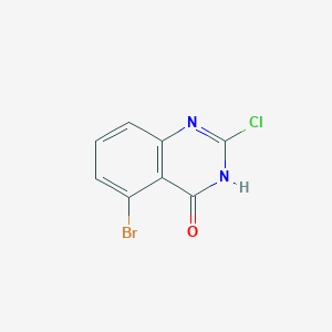 molecular formula C8H4BrClN2O B11857962 5-Bromo-2-chloroquinazolin-4-ol 