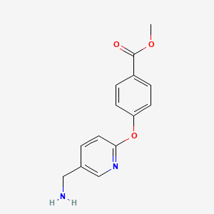 molecular formula C14H14N2O3 B11858030 Methyl 4-((5-(aminomethyl)pyridin-2-yl)oxy)benzoate 