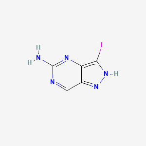 molecular formula C5H4IN5 B11858045 3-Iodo-1H-pyrazolo[4,3-d]pyrimidin-5-amine 