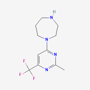 molecular formula C11H15F3N4 B11858109 1-(2-Methyl-6-(trifluoromethyl)pyrimidin-4-yl)-1,4-diazepane 