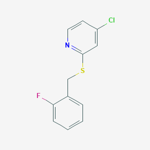 molecular formula C12H9ClFNS B11858148 4-Chloro-2-((2-fluorobenzyl)thio)pyridine CAS No. 1346707-43-4