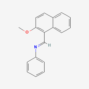 molecular formula C18H15NO B11858187 N-[(E)-(2-methoxynaphthalen-1-yl)methylidene]aniline CAS No. 20371-39-5