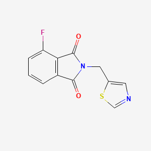 molecular formula C12H7FN2O2S B11858200 4-Fluoro-2-(thiazol-5-ylmethyl)isoindoline-1,3-dione 