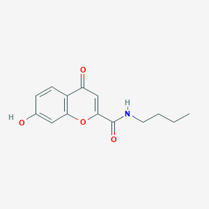 molecular formula C14H15NO4 B11858206 N-butyl-7-hydroxy-4-oxo-4H-chromene-2-carboxamide CAS No. 862993-26-8