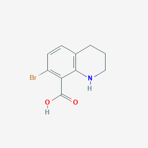 molecular formula C10H10BrNO2 B11858280 7-Bromo-1,2,3,4-tetrahydroquinoline-8-carboxylic acid 