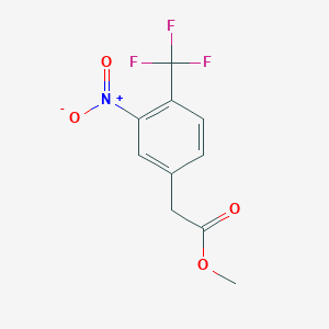 molecular formula C10H8F3NO4 B11858304 Methyl 2-(3-nitro-4-(trifluoromethyl)phenyl)acetate CAS No. 1116624-06-6