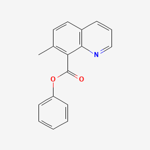 molecular formula C17H13NO2 B11858321 Phenyl 7-methylquinoline-8-carboxylate 