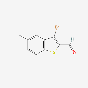 molecular formula C10H7BrOS B11858368 3-Bromo-5-methylbenzo[b]thiophene-2-carbaldehyde 