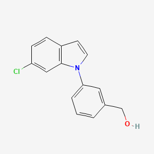 molecular formula C15H12ClNO B11858397 (3-(6-Chloro-1H-indol-1-yl)phenyl)methanol 
