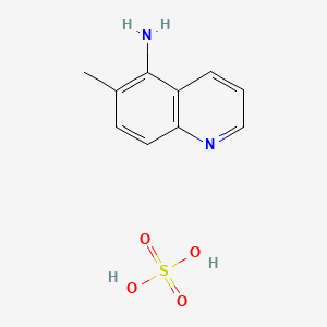 molecular formula C10H12N2O4S B11858427 Quinoline, 5-amino-6-methyl-, sulfate CAS No. 93687-26-4