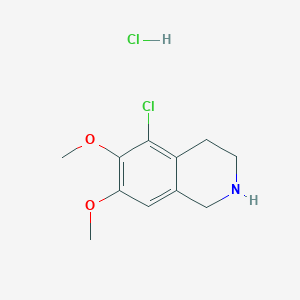 molecular formula C11H15Cl2NO2 B11858444 5-Chloro-6,7-dimethoxy-1,2,3,4-tetrahydroisoquinoline hydrochloride 