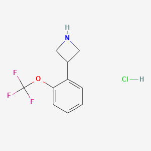 molecular formula C10H11ClF3NO B11858473 3-(2-(Trifluoromethoxy)phenyl)azetidine hydrochloride 