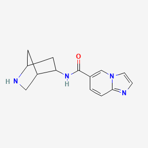 molecular formula C14H16N4O B11858475 N-(2-Azabicyclo[2.2.1]heptan-5-yl)imidazo[1,2-a]pyridine-6-carboxamide 