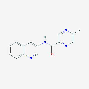 molecular formula C15H12N4O B11858553 5-Methyl-N-(quinolin-3-yl)pyrazine-2-carboxamide 