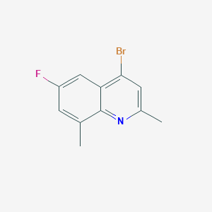 molecular formula C11H9BrFN B11858625 4-Bromo-6-fluoro-2,8-dimethylquinoline 