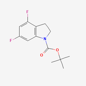molecular formula C13H15F2NO2 B11858767 tert-Butyl 4,6-difluoroindoline-1-carboxylate 