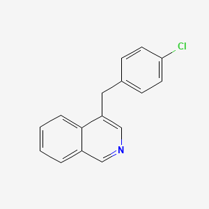 molecular formula C16H12ClN B11858781 4-[(4-Chlorophenyl)methyl]isoquinoline CAS No. 104755-77-3