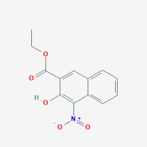 molecular formula C13H11NO5 B11858859 Ethyl 3-hydroxy-4-nitronaphthalene-2-carboxylate CAS No. 91901-71-2