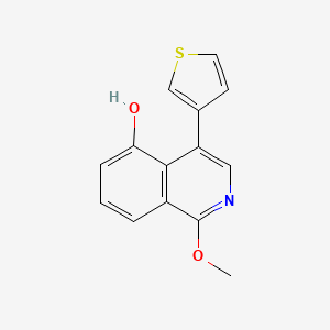 molecular formula C14H11NO2S B11858880 1-Methoxy-4-(thiophen-3-yl)isoquinolin-5-ol CAS No. 656234-07-0