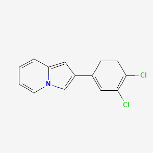 molecular formula C14H9Cl2N B11858898 2-(3,4-Dichlorophenyl)indolizine CAS No. 80489-00-5