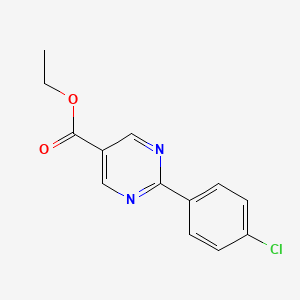 molecular formula C13H11ClN2O2 B11859011 Ethyl 2-(4-chlorophenyl)pyrimidine-5-carboxylate CAS No. 304693-58-1