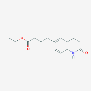 molecular formula C15H19NO3 B11859086 Ethyl 4-(2-oxo-1,2,3,4-tetrahydroquinolin-6-yl)butanoate CAS No. 64462-87-9