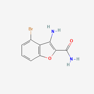 molecular formula C9H7BrN2O2 B11859113 3-Amino-4-bromobenzofuran-2-carboxamide 