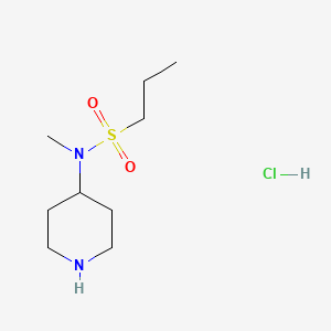 molecular formula C9H21ClN2O2S B11859194 N-methyl-N-(piperidin-4-yl)propane-1-sulfonamide hydrochloride 