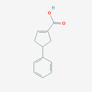 molecular formula C12H12O2 B118592 4-Phenylcyclopent-1-ene-1-carboxylic acid CAS No. 142038-49-1