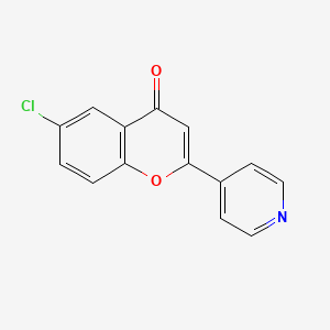 molecular formula C14H8ClNO2 B11859249 6-Chloro-2-(pyridin-4-YL)-4H-chromen-4-one CAS No. 2110-28-3
