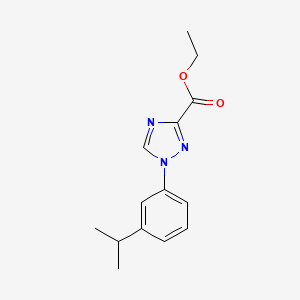 molecular formula C14H17N3O2 B11859305 ethyl 1-(3-isopropylphenyl)-1H-1,2,4-triazole-3-carboxylate CAS No. 1245649-69-7