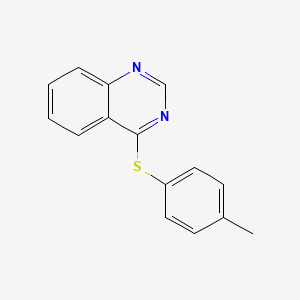 molecular formula C15H12N2S B11859320 4-[(4-Methylphenyl)sulfanyl]quinazoline CAS No. 3458-44-4