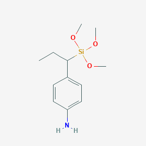 molecular formula C12H21NO3Si B11859322 4-(1-(Trimethoxysilyl)propyl)aniline CAS No. 923568-37-0