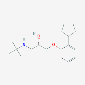 molecular formula C18H29NO2 B118594 1-(Tert-butylamino)-3-(2-cyclopentylphenoxy)propan-2-ol CAS No. 36507-48-9