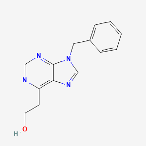 molecular formula C14H14N4O B11859599 2-(9-Benzyl-9H-purin-6-yl)ethanol 