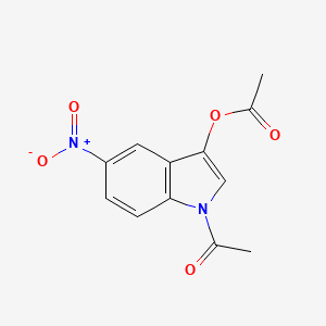 molecular formula C12H10N2O5 B11859621 1-Acetyl-5-nitro-1h-indol-3-yl acetate CAS No. 26491-03-2