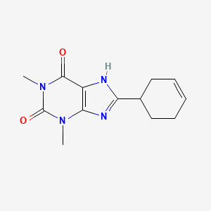 molecular formula C13H16N4O2 B11859675 8-(3-Cyclohexen-1-yl)theophylline CAS No. 74039-68-2