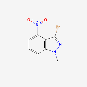 molecular formula C8H6BrN3O2 B11859771 3-Bromo-1-methyl-4-nitro-1H-indazole 