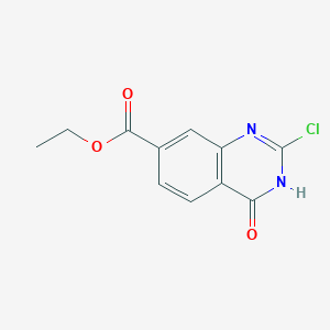 molecular formula C11H9ClN2O3 B11859813 Ethyl 2-chloro-4-oxo-3,4-dihydroquinazoline-7-carboxylate 