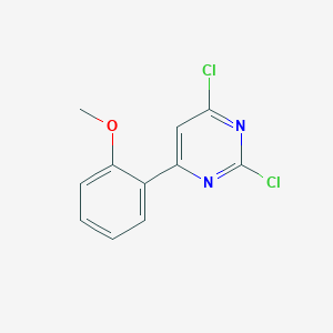 molecular formula C11H8Cl2N2O B11859904 2,4-Dichloro-6-(2-methoxyphenyl)pyrimidine CAS No. 1353856-29-7