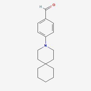 molecular formula C17H23NO B11859917 4-(3-Azaspiro[5.5]undec-3-yl)benzaldehyde CAS No. 52764-98-4