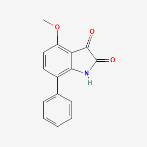 molecular formula C15H11NO3 B11859932 4-Methoxy-7-phenyl-1H-indole-2,3-dione CAS No. 924633-51-2
