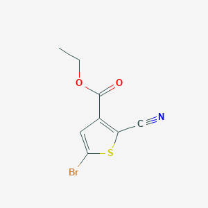 molecular formula C8H6BrNO2S B11859961 Ethyl 5-bromo-2-cyanothiophene-3-carboxylate 