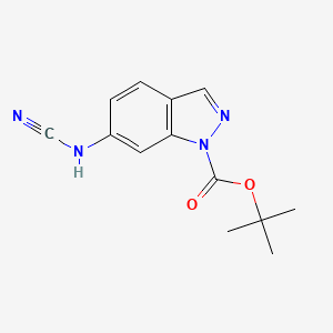 molecular formula C13H14N4O2 B11859986 tert-Butyl 6-(cyanoamino)-1H-indazole-1-carboxylate CAS No. 401510-60-9