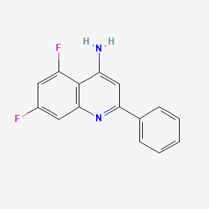 molecular formula C15H10F2N2 B11860011 5,7-Difluoro-2-phenylquinolin-4-amine CAS No. 1189107-01-4